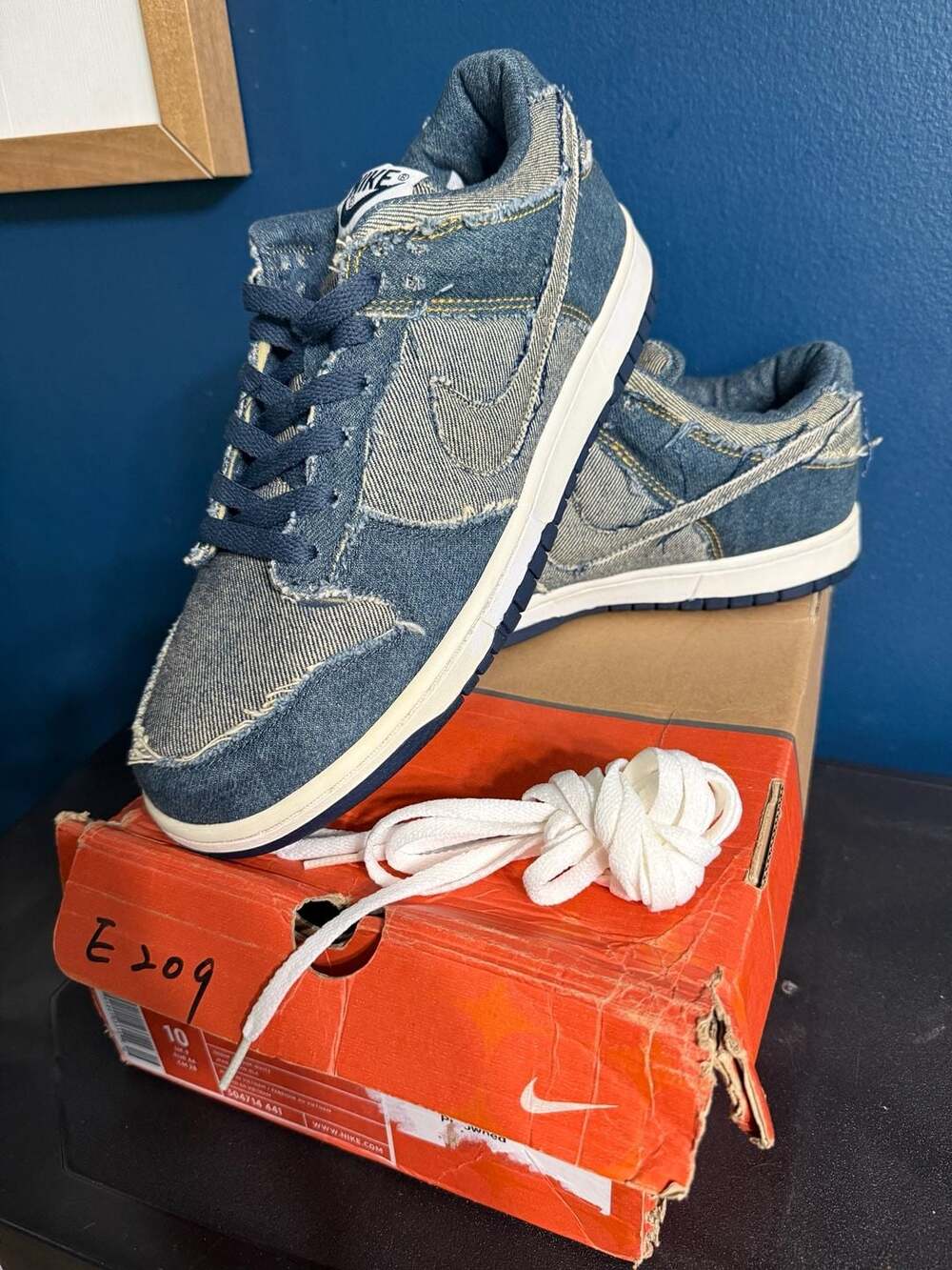 Nike Dunk Low CL Denim 2005 304714-441 - Picture 2 of 5